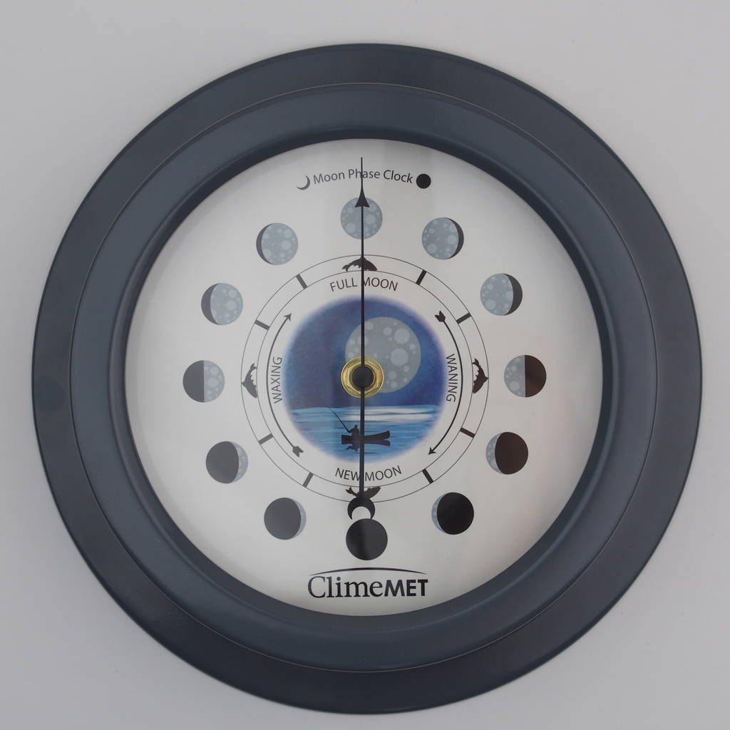 personalised night fishing moon phase clock by climemet