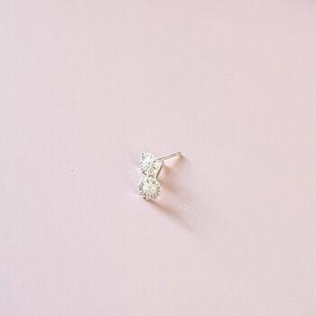 Sterling Silver Daisy Flower Earrings In A Gift Box, 6 of 8