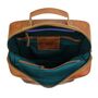 'Kingsley' Men's Leather Laptop Backpack In Tan, thumbnail 12 of 12