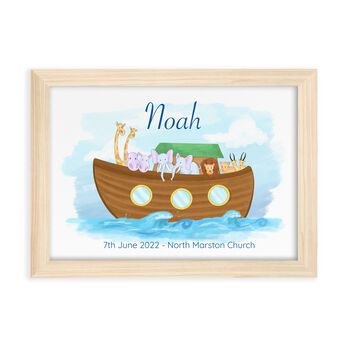 Personalised Noah's Ark Framed Wall Print, 10 of 12