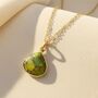18k Gold Vermeil Plated Peridot Birthstone Necklace, thumbnail 1 of 3