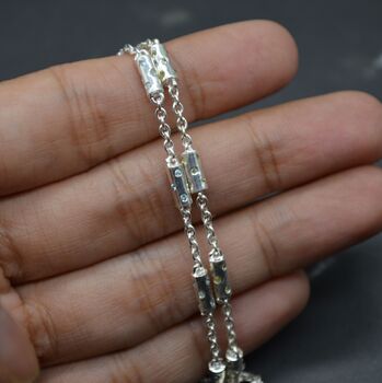 Peridot, Blue Topaz Silver Chain Bracelet, 2 of 11