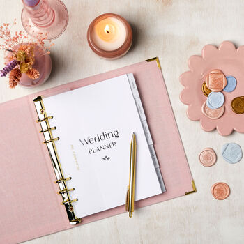 Personalised Blush Pink Wedding Planner And Organiser, 2 of 9
