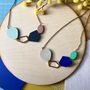 Geometric Abstract Gemstone Wooden Necklace, thumbnail 5 of 5