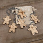 Mini Wooden Gingerbread Men Decorations, thumbnail 2 of 2