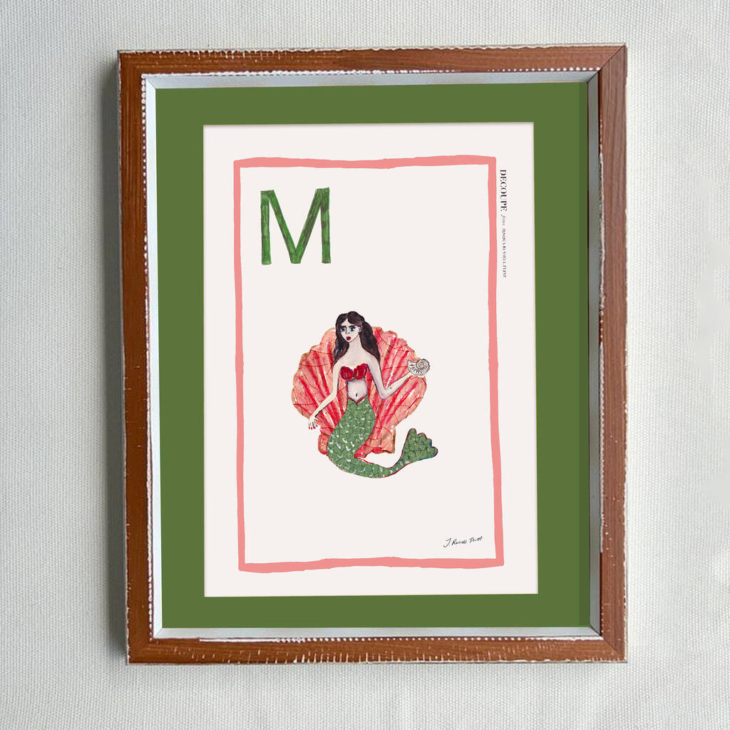 'M' For Mermaid Alphabet Limited Edition Print, 1 of 5