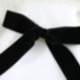 Narrow Velvet Bow – Embroidered With Initials Place Setting Bow, thumbnail 4 of 9