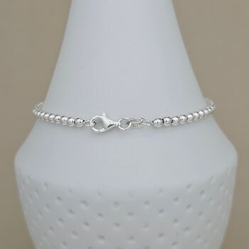 Sterling Silver Bead Bracelet With Unicorn Charm, 3 of 4