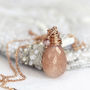 Peach Moonstone Necklace, thumbnail 1 of 6