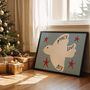 Peace, Love, Joy Kids’ Christmas Art Print, thumbnail 1 of 4