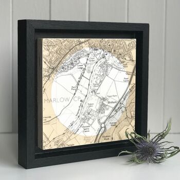 Personalised Map With White Circle Background, 8 of 10