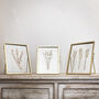 Set Of Three: Gold Pressed Flower Frames Small, thumbnail 1 of 9