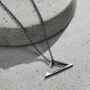 Men's Personalised Open Triangle Necklace, thumbnail 2 of 7