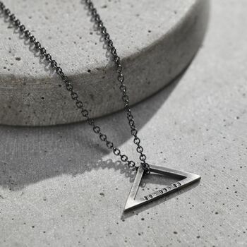 Men's Personalised Open Triangle Necklace, 2 of 7