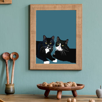 Custom Vibrant Personalised Pet Portrait Dog Cat, 11 of 12