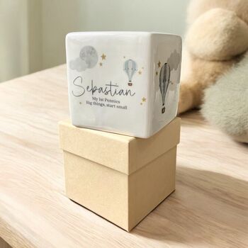 Personalised Ceramic Money Box New Baby Gift, 9 of 9