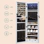 Lockable Hanging White Jewellery Cabinet Armoire, thumbnail 5 of 7
