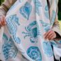 Oceancore Print, Crabs, Starfish, Shells And Lobsters Scarf In Personalised Gift Box, thumbnail 2 of 3