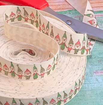 20m Roll Of Festive Christmas Elf Twill Ribbon, 4 of 5