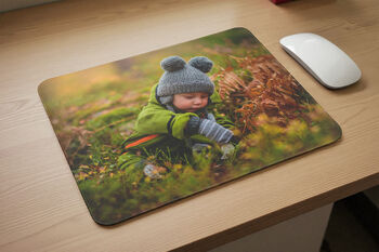 Personalised Photo Xl Mouse Mat With Stitched Edge, 2 of 4