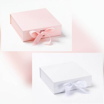 New Baby Girl Personalised Keepsake Box Filled, 2 of 12