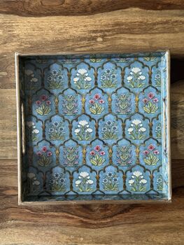 Wooden Serving Tray, Printed Square, 7 of 12