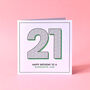 Happy 21st Birthday To A Wonderful Son Card, thumbnail 1 of 5