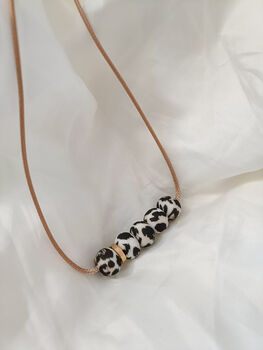 Leopard Print Silicone Bar Necklace, 4 of 6