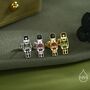 Sterling Silver Mismatched Nutcracker And British Guard Stud Earrings, thumbnail 5 of 12