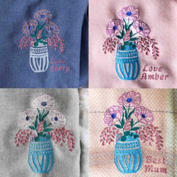 Personalised Cashmere Floral Mother's Day Scarf Gift, 3 of 7
