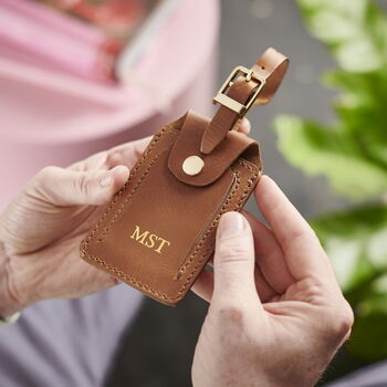 Personalised Luxe Leather Luggage Tag, 8 of 12