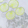 Seahorses And Lillypads In Lemon And Grey, thumbnail 2 of 3