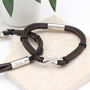 Men's Personalised Leather Infinity Bracelet, thumbnail 2 of 5