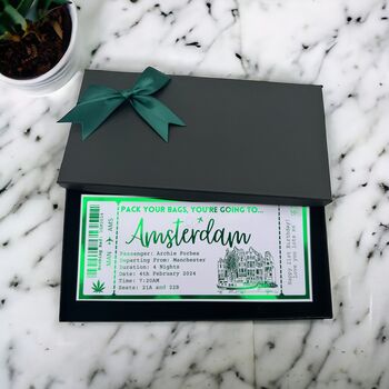 Amsterdam Personalised Holiday Gift Voucher Ticket, 2 of 10