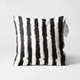 Striped Black And White Soft Cushion Cover, thumbnail 1 of 7
