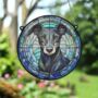 Whippet Black And White Stained Glass Effect Suncatcher, thumbnail 3 of 6