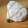 Square Malachite Gemstone Pendant Necklace, thumbnail 6 of 9