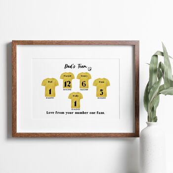 Family Team Print Personalised Father's Day Gift, 5 of 5