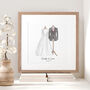 Wedding Dress And Suit Illustration, thumbnail 8 of 8