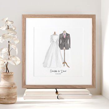 Wedding Dress And Suit Illustration, 8 of 8