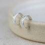 Sterling Silver Huggie Lace Hoop Earrings, thumbnail 1 of 4