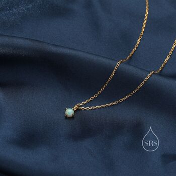 Green Opal Pendant Necklace In Sterling Silver, 4 of 12