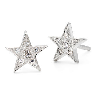 Star Stud Earrings In Silver And Gold, 3 of 3