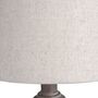 48cm Vintage Taupe Washed Wooden Table Lamp Plain Shade, thumbnail 4 of 8