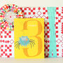 Mini Smiley Spider 3rd Birthday Card, thumbnail 1 of 4