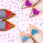 Glitter Heart Shoe Clips, thumbnail 1 of 4
