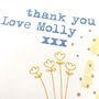 12 Personalised Little Rabbit Thank You Cards, thumbnail 3 of 3
