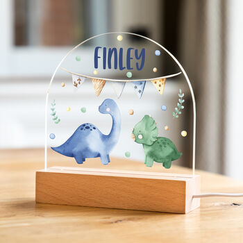 Personalised Dinosaur LED Night Light, 7 of 7