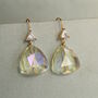 Champagne Yellow Art Deco Bridal Earrings, thumbnail 3 of 6