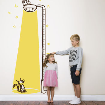 Cat In The Light Children’s Height Chart, 7 of 12